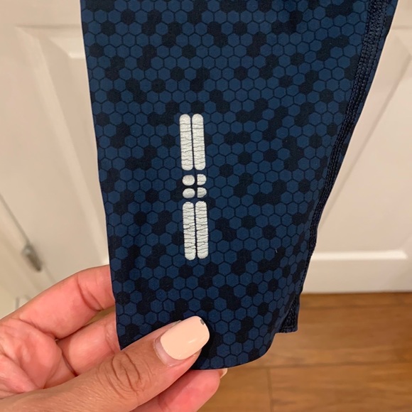 Sweaty Betty High Rise Honeycomb Navy Leggings - Picture 8 of 15